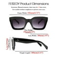 thumbnail image 4 of FEISEDY Classic Women Sunglasses Fashion Thick Square Frame UV400 B2471, 4 of 7