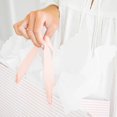 thumbnail image 2 of XL Pink White Pinstripe Gift Bag Large Size Elegant Gift Packing Bag, 2 of 5