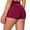 Wine, variant on Hienoo Women's High Waist Tight Workout Shorts Solid Stretch Fitness Shorts, Sizes S-XL