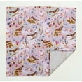 thumbnail image 5 of S4Sassy Pink Leaves|Floral & Sparrow Bird Printed Dinner Party Table Napkins Cloth Cotton Dinner Cocktail Napkins, 5 of 6