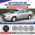 thumbnail image 2 of 4Pcs/Set 16" Hubcaps Wheel Rims Cover Fit for 2007-2012 Nissan Altima/2008-2009 Nissan Altima Coupe Compatible with Steel Wheels Bolt on Installation(16-inch,Chrome), 2 of 7