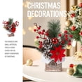 thumbnail image 4 of Árbol de Navidad Hatisan pequeño artificial con adornos rojos, 4 of 8