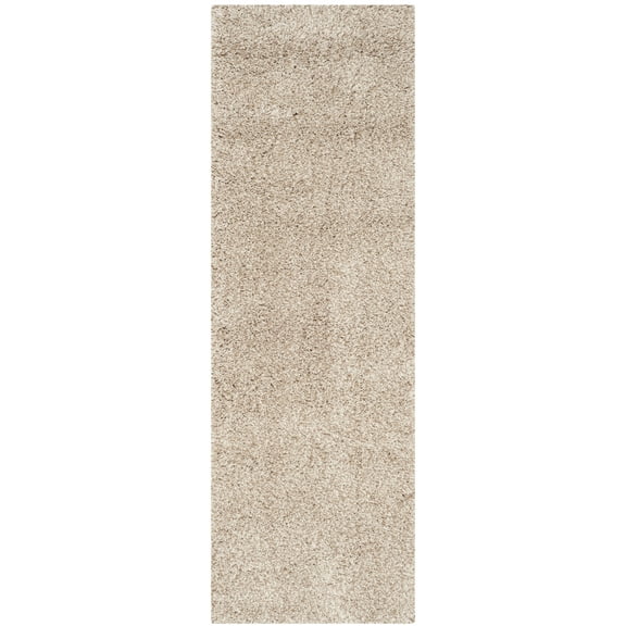 SAFAVIEH California Plush Solid Shag Runner Rug, Beige, 2'3" x 5'