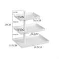 thumbnail image 2 of 3 Tier Cookie Fruit Cake Serving Platter Steel White L 24.7 x W 15.7 x H 25.7 cm, 2 of 5