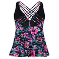 thumbnail image 3 of Firpearl Women's Tankini Swimsuits Cross Back Flowy Swim Tops Modest Swimwear, 3 of 5
