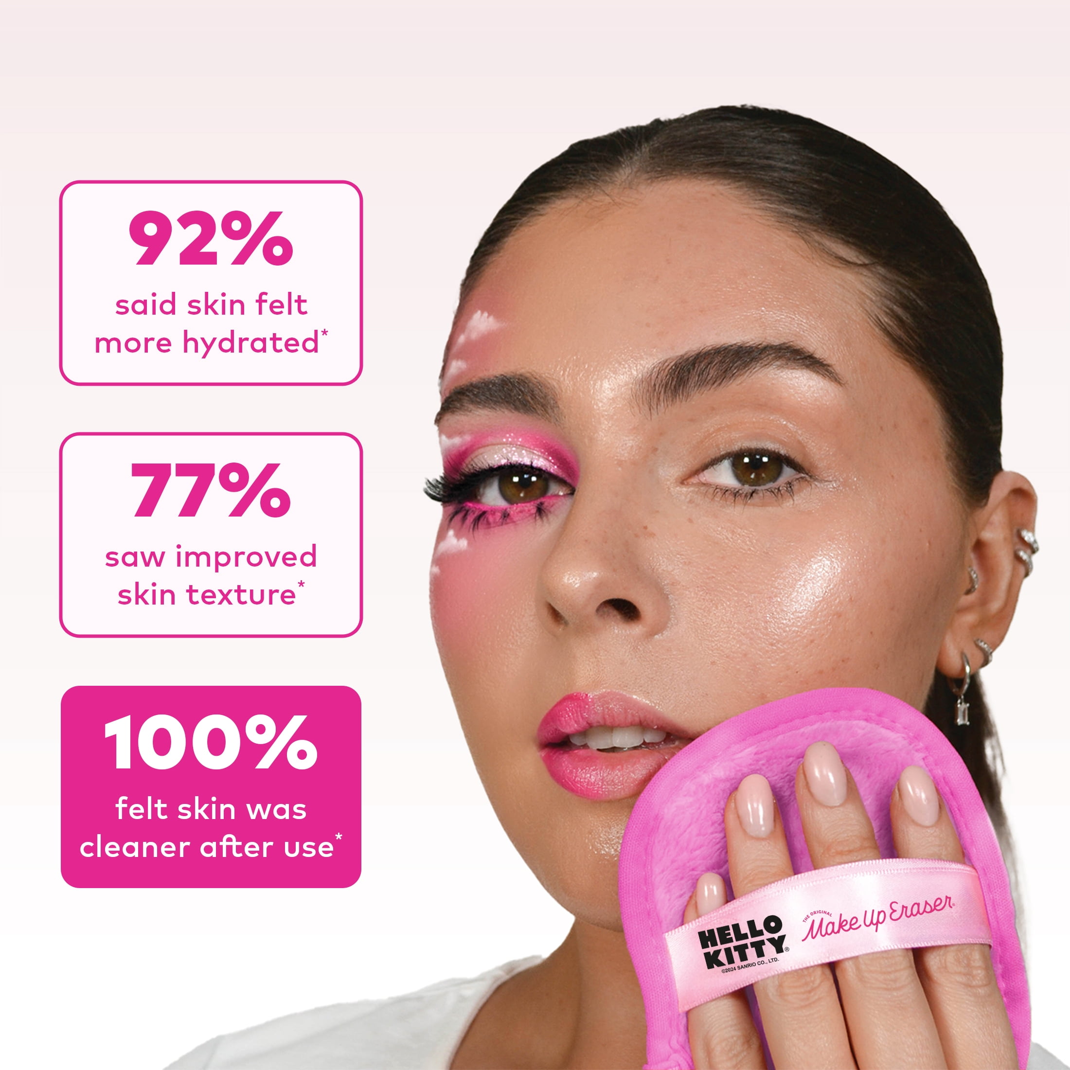 The Original Makeup Eraser 7-Day Set - Hello Kitty Design - Removes Waterproof Makeup and Sunscreen