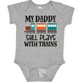 thumbnail image 3 of Inktastic Daddy Still Plays with Trains Boys or Girls Baby Bodysuit, 3 of 5