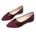 thumbnail image 6 of Ladies 2026 Summer Flat Shoes Solid Color Retro Low Cut Soft Sole Slip On Lightweight Cushioned Orthopedic Arch Support Wide Toe Box Comfort Walking Daily Footwear Red 43, 6 of 9
