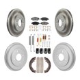 thumbnail image 1 of Transit Auto Front Rear Coated Disc Brake Rotors Ceramic Pads and Drum Kit (7Pc) for Car 2013 Honda Fit DX with GAS engine KGT-103577, 1 of 11