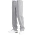 thumbnail image 2 of Wide Leg Baggy Cargo Sweatpants for Boys Elastic Waist Pants Open Bottom Straight Work Athletic Joggers Pants Light Gray XL, 2 of 3