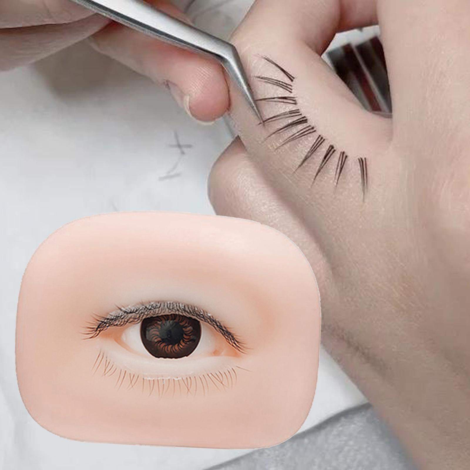 Serenable 5D Silicone Eye Model Practice Three Layer Upper Eyelash Practice Model Professional for Eyelash Extension for Artists Salon Right Eye
