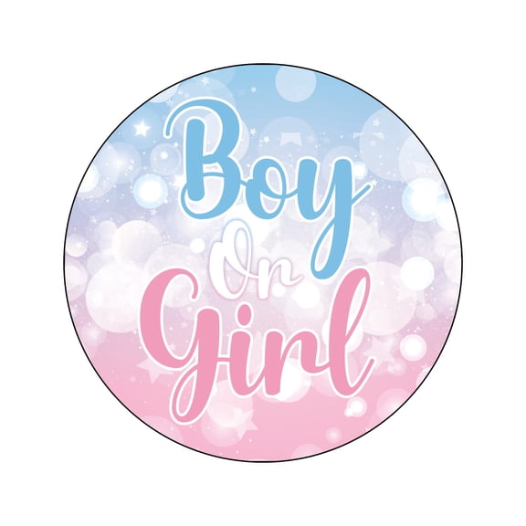 7.5 Inch Baby Shower Cake Topper – Round Edible Birthday Cake Decorations, Happy Birthday Cake