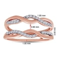 thumbnail image 3 of AFFY Round Shape White Cubic Zirconia Enhancer Guard Ring in 10k Rose Gold-8.5, 3 of 3