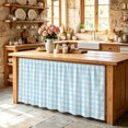 thumbnail image 6 of Aqua Blue Green Cabinet Curtain 28"Wx51"L,Dustproof Storage Cabinet Curtain with Self Adhesive Tape,Checkered Plaid Gingham Lattice Trellis Tall Pantry Cover Drape for Kitchen,Utility Closet, 6 of 9