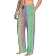 thumbnail image 6 of Naloa Rainbow Peacock Feathers Pajama Pants Men, PJ Bottoms, Sleep & Lounge Pants-X-Large, 6 of 6