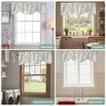 thumbnail image 6 of Tie Up Valances for Windows, Teal Orange Eucalyptus Adjustable Valance Curtains Window Treatment for Living Room, Weeping Botanical Leaves Rod Pocket Kitchen Curtains & Drapes 54x18 Inch, 6 of 9