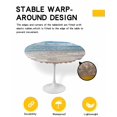 thumbnail image 2 of nqOlkjepod Ocean Beach Round Tablecloth, Fitted Table Cover with Elastic for 55"-60" Round Tables, Summer Nature Blue Sea Waves Sky Cloudy Table Cloth Outdoor Dinning Party Waterproof Tablecloths, 2 of 6