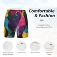 thumbnail image 6 of Picia Vibrant Abstract Flow pattern Mens Swim Trunks with Compression Liner Stretch Beach Shorts Quick Dry with Zipper Pockets No-Chafing Board Shorts-Medium, 6 of 9