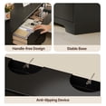thumbnail image 4 of Aiho 8 Drawer Black Double Dresser, Modern Wooden Storage Cabinet with Cut-Out Handles, Large Chest for Bedroom Living Room, 4 of 9