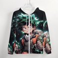 thumbnail image 4 of My Hero Academia Zip Up Hoodies Unisex Realistic 3D Print Sweatshirt Long Sleeve Hooded Jacket Coat 2XL, 4 of 8