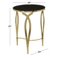 thumbnail image 3 of DecMode 20" x 27" Black Metal Accent Table with Black Top, 1-Piece, 3 of 8