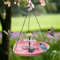 thumbnail image 3 of Solar Hanging Bird Bath Basin with Dual Water Flow Solar Fountain Space-Saving Outdoor Hanging Bird Waterer for Gardens Balconies Weather-Resistant Bird Bath, 3 of 8