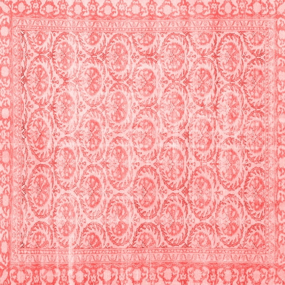 Ahgly Company Indoor Square Persian Red Traditional Area Rugs, 4' Square