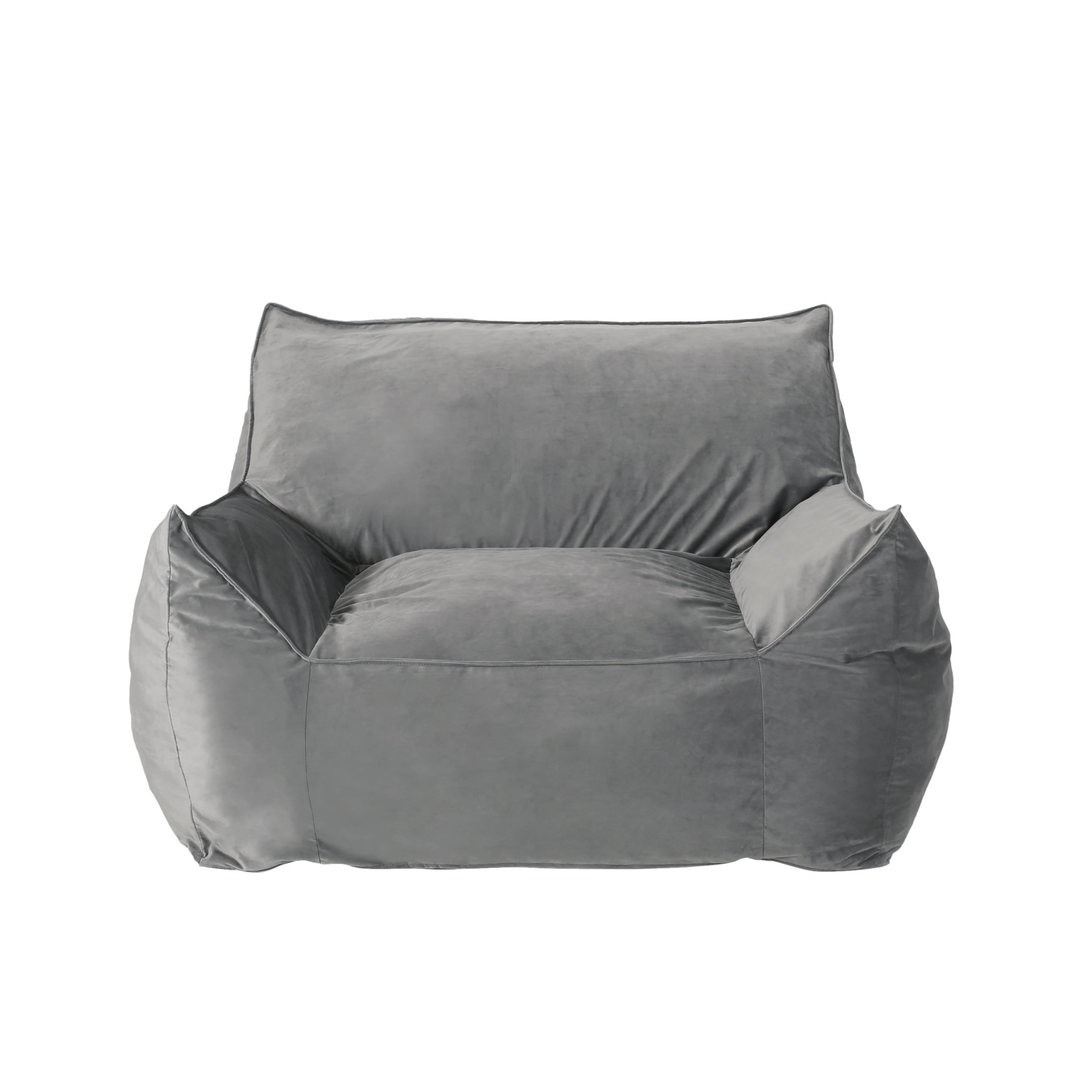 Aukfa Bean Bag Chair, Lazy Floor Sofa Couch for Adults Kids, Accent Sofa Chair for Gaming Reading Relaxing, Gray