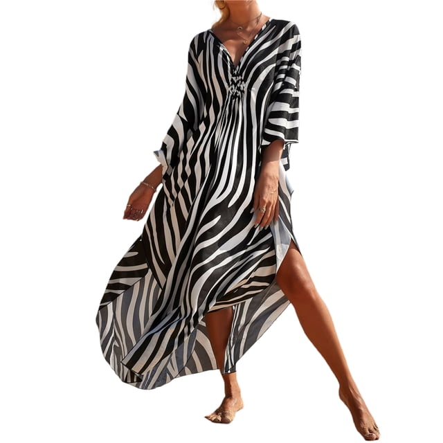 Fortune Kaftan Bohème pour Femmes, Chemise de Nuit Kimono Ample, Robe de Plage