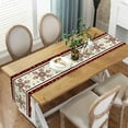 thumbnail image 3 of Winter Snowflakes Christmas Table Runner, Red and Black Buffalo Plaid Table Runners, Seasonal Holiday Kitchen Dining Table Decoration for Indoor Outdoor Home Party Decor 13 x 90 Inches, 3 of 5