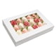 thumbnail image 1 of Cajas de pastelería NPLUX, paquete de 20 unidades, 40 x 28 x 6 cm, con ventana para galletas, 1 of 6