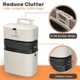 thumbnail image 3 of Compost Bin Kitchen Garbage Can 1.8 Gallon Countertop Indoor Small Hanging Trash Can with Lid Composting Bin White, 3 of 5