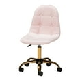 thumbnail image 2 of Baxton Studio Kabira Contemporary Glam and Luxe Blush Pink Velvet Fabric and Gold Metal Swivel Office chair, 2 of 7