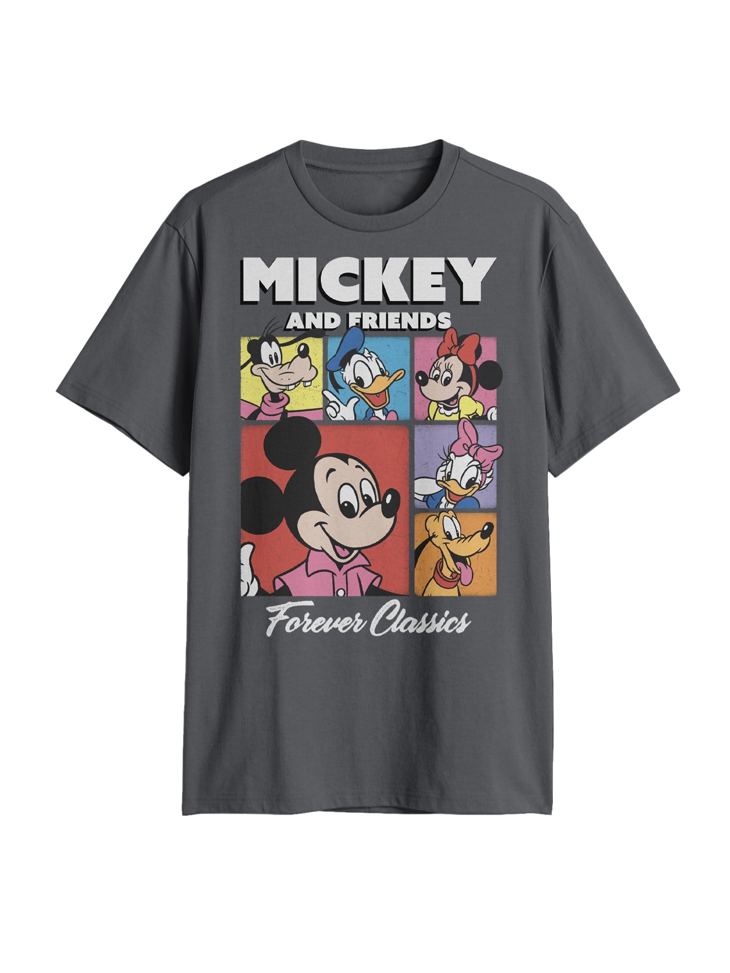 Disney Men's and Big Men's Mickey & Friends Graphic Tee with Short Sleeves, Sizes S-3XL