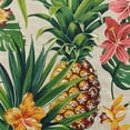 thumbnail image 6 of WYYP Pineapple Tropical Leaves Flowers Round Tablecloth Outdoor Fitted 100% Polyester Fiber Great for Home Kitchen/Parties/Holiday Dinner White, 6 of 8