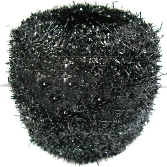 Nvzi 200g Popular Crystal Sequined Fashion Hand Crochet Knitting Yarn for Knitting Weave Knitting Iridescent DIY Threat, Black