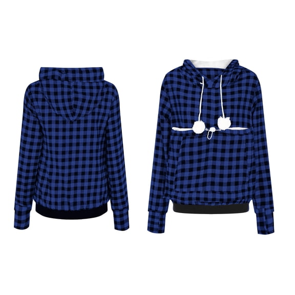 Womens Hoodie with Pet Pouch Animal Holder Hood Casual Long Sleeve Oversized Pocket Oversized Hoodie Fall Clothes
