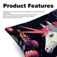thumbnail image 2 of Unicorn Velvet Throw Pillows Set of 2 - Decorative Pillows with Unique Patterns for Sofa Couch Bed - Pillow Covers - Available in 16x16, 18x18, 20x20 Inches, 2 of 6