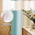 thumbnail image 3 of No Hook Shower Curtain, Teal Ombre Shower Curtains for Bathroom with See Through Top Window, Modern Yellow Gradient Farmhouse Art Waterproof & Washable Bath Curtain Stall 48"x72", 3 of 9