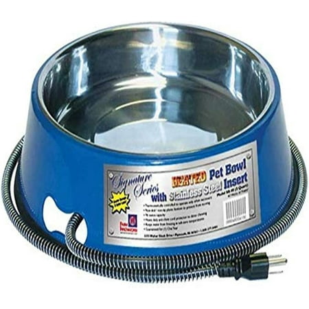 FI. HEATED ELECTRIC DOG CAT PET FARM WATER BOWL OUTDOOR WATERER STAINLESS