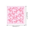 thumbnail image 3 of INSPIRE CHIC Women's Bowknot Printed Blended Cotton Scarves, 21.7" Small Square Gauze Headscarf Neckerchief 21.7x21.7" Pink Red, 3 of 6