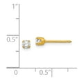 thumbnail image 3 of Earring Stud Women'S Cubic Zirconia CZ 3 mm Inverness 18K 3Mm Post Earrings, 3 of 3