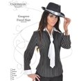 thumbnail image 3 of Underwraps Femmes Gangster Chemise Ajustée, Noir/blanc, Petit, 3 of 3