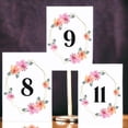 thumbnail image 3 of Pink Floral Design Table Number Cards Double Sided Party Table Numbers for Reception Baby Shower Anniversary Birthday Bridal Party 4x6 40 Pcs, 3 of 3