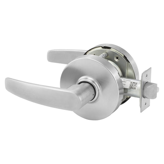 Sargent 28-10U15 LB 26D Grade 1 Passage Cylindrical Lock B Lever Non-Keyed Satin Chrome Finish Not Handed