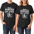 thumbnail image 2 of Real Bowlers Use Their Thumbs Heavy Cotton T-Shirt, 2 of 5