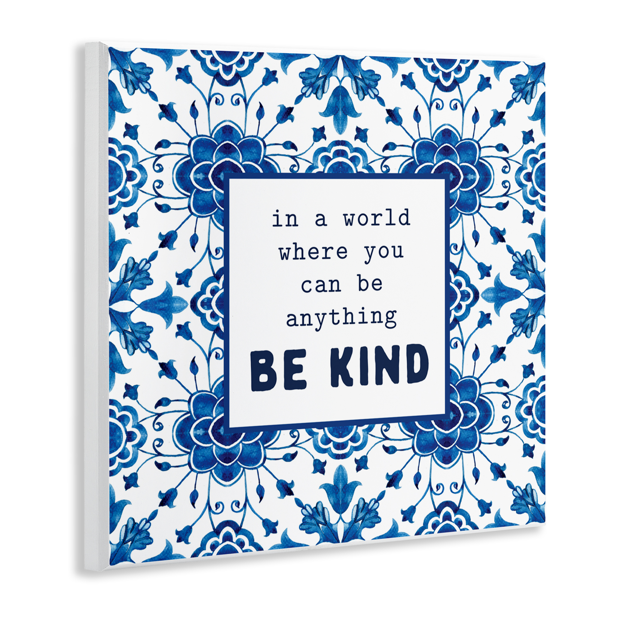 Patterned Be Kind Encouragement Wall Plaque Art, design by Lettered and Lined