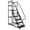 Black, variant on Heavy Duty 6 Step Rolling Ladder, Industrial Platform Ladder with Guardrails and Locking Wheels, 1213 LBS Capacity for Warehouse, Commercial and Garage Use