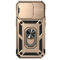 thumbnail image 6 of Decase Rugged Case for iPhone 14 Pro Max Heavy Duty Shockproof Case with Slide Camera Cover Built-in 360° Ring Holder Kickstand Magentic Protective Case For iPhone 14 Pro Max,Gold, 6 of 9