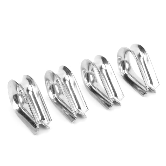Wire Rope Tube Thimble, Stainless Steel Wire Rope Thimble Durable for 1/2 Inch Diameter Wire Rope Cable for Marine and Industrial Rigging